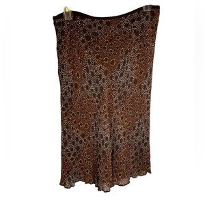 Style & Co. Y2K Brown and Orange Midi Skirt Woman’s Size 16